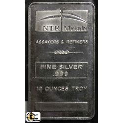 TEN OUNCE SILVER BAR