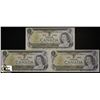 Image 1 : D. LOT OF 3 CANADIAN $1 DOLLAR BANK NOTES W/