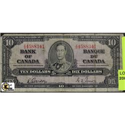 1937 TEN DOLLAR BANKNOTE - GORDON/TOWERS