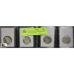 COLLECTION OF FOUR CANADIAN SILVER 50 CENTS