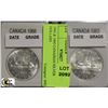 Image 1 : 1963 & 1966 CANADIAN SILVER DOLLARS