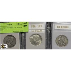 COLLECTION OF THREE U.S. SILVER 50 CENTS