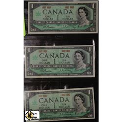 SHEET OF CANADIAN COMMEMORATIVE $1 DOLLAR BILLS