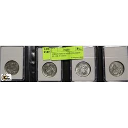COLLECTION OF FOUR CANADIAN SILVER 50 CENTS