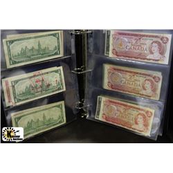 H. BINDER WITH ASSORTED CANADIAN CURRENCY
