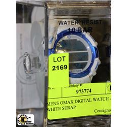 MENS OMAX DIGITAL WATCH - WHITE STRAP