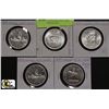 Image 1 : A)LOT OF 5 CANADIAN DOLLARS INCL.4 SILVER DATED