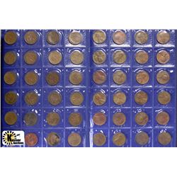 H)COLLECTION OF 1 CENT CANADIAN COINS IN BOOKLET