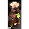 Image 1 : CREAM JAR WITH ASSORTMENT OF PENNIES