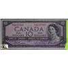 Image 1 : Y)CANADIAN $10 DOLLAR BANK NOTE 1954