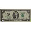 Image 1 : B)USA TWO DOLLAR FEDERAL RESERVE NOTE W/GREEN