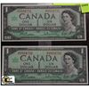 Image 1 : K)2 CANADIAN CENTENNIAL DOLLAR BILLS W/ CONSEC.