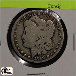 H)1889 MORGAN USA SILVER DOLLAR "O"
