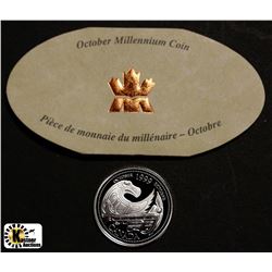 H)OCTOBER MILLENIUM COIN 1999 IN CASE