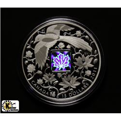 G)2011-$15 DOLLAR FINE SILVER COIN MAPLE OF
