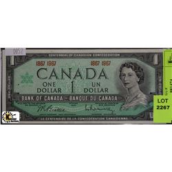 Y)1867-1967 CENTENNIAL BANK OF CANADA $1 DOLLAR