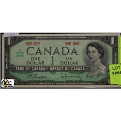 Y)1867-1967 CENTENNIAL BANK OF CANADA $1 DOLLAR