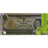 Image 1 : B)1973 BANK OF CANADA UNCIRCULATED $1 DOLLAR NOTE