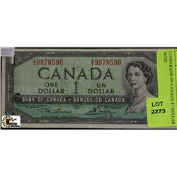 C)1954 BANK OF CANADA $1 DOLLAR NOTE