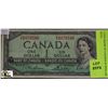 Image 1 : C)1954 BANK OF CANADA $1 DOLLAR NOTE