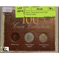 Z)100+ YEAR OLD USA COIN COLLECTION