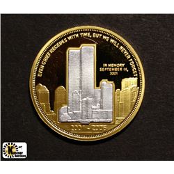 B)2001-2006 WORLD TRADE CENTER SILVER&GOLD PLATED