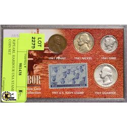 R)PEARL HARBOUR USA STAMP AND COIN SET