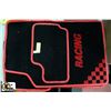 Image 1 : 4PCS RED & BLACK  AUTO RACING FLOOR MATS