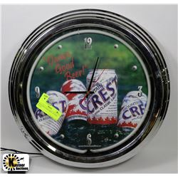 NEON MOUNTAIN CREST 18" WALL CLOCK