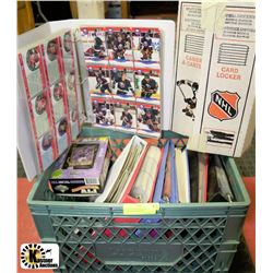 LOT OF 1200 BASEBALL & HOCKEY CARDS ALL IN BINDERS