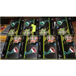 FLAT OF 8 OUTDOOR FLOODLIGHTS (COLORED)
