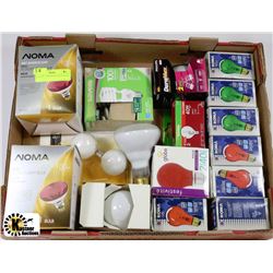 FLAT OF 17 ASSORTED LIGHT BULBS