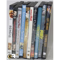 LOT OF 10 DVDS COMEDY, DRAMA, ACTION, ROMANCE, ETC