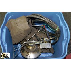 HIP WADERS AND PROPANE HEATER WITH HOSE