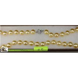 22-YELLOW SEASHELL PEARL NECKLACE