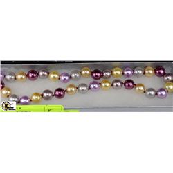 18-MULTI-COLOUR  SEASHELL PEARL NECKLACE