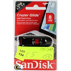 NEW SANDISK 8 GB FLASHDRIVE X5