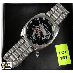 MEN'S SKULZ STAINLESS STEEL WATCH - WATER