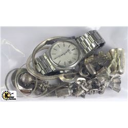 LOT OF STERLING SILVER HERRINGBONE CHAIN,STERLING