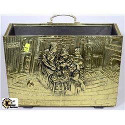 BRASS TONE ESTATE MAGAZINE RACK