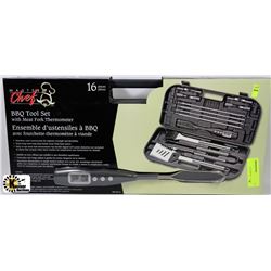 NEW 16 PC MASTER CHEF BBQ TOOL SET