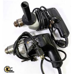 2 BLACK AND DECKER VARIABLE DRILLS W/REVERSE