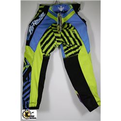 NEW FLY RACING YELLOW/BLUE PANTS SIZE 18