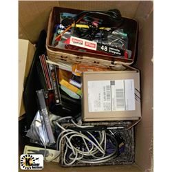 BOX OF ELECTRONICS CD'S ETC INCLUDING KISS DOUBLE