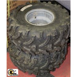 USED TIRES ON RIMS BEAR CLAW 25X12.5X10 SET OF 2