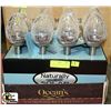 Image 1 : LOT OF 8 SOLAR CLEAR CRACKLE CHROME LIGHTS