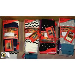 BOX WITH FOUR 3 PKS LADIES INFRARED SOCKS SIZE 5-9