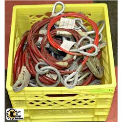 MILK CRATE OF LOCKING CABLES