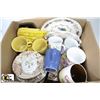 Image 1 : BOX OF ASSORTED PLATES AND KITCHEWARE