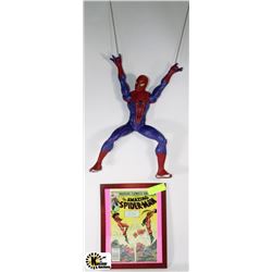 SPIDERMAN FIGURINE AND COLLECTORS SPIDERMAN